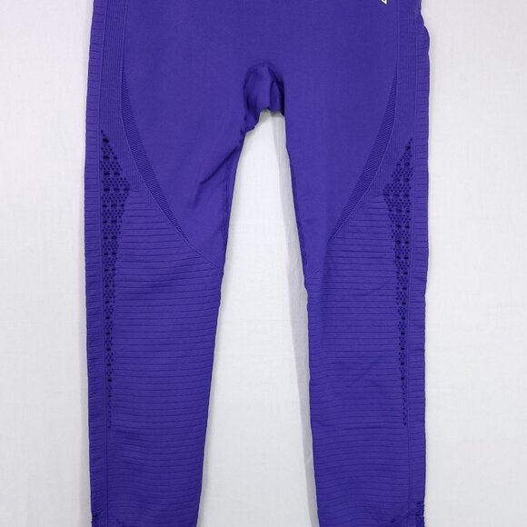 Gymshark Womens Crop Leggings Size Small Purple High Waist Workout Active - Picture 5 of 12